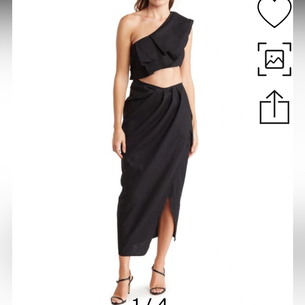 NWT Black One-Shoulder Dress